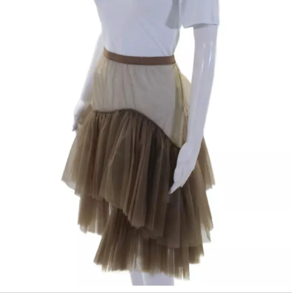 Brown Layered Tulle Tan color Skirt ♥️ - Picture 2 of 6